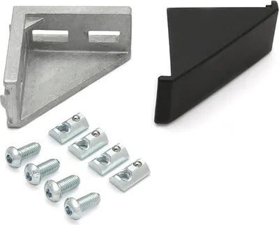 Produktbild von Winkel 40x80 I-Typ Nut 8 inkl. Befestigungssatz und Abdeckkappe