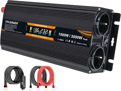 Imagen del producto de Convertidor de voltaje - Convertidor - Convertidor de corriente - Convertidor de 12 V a 230 V - Convertidor de 230 V - 1500 W / 3000 W