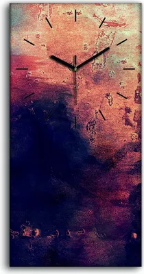 Produktbild von Wandbild Leinwand Bilder mit Uhr Geräuschlos Kunstdruck 30x60 Abstrakte Kunst - schwarze Hände