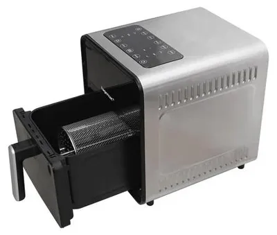 Produktbild von Hagenuk Heißluftfritteuse mit Rotisserie 8L 1650W Edelstahl-Drehkorb