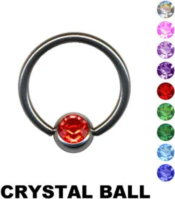 Produktbild von BCR Klemmkugel Ring: Lippenbändchen Klemmring Piercing Weiß 8 mm