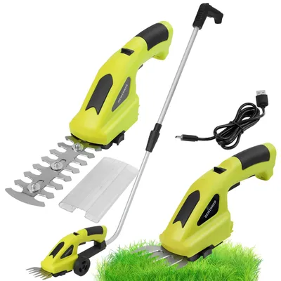 Akku-Grastrimmer 2-in-1, 7,2 V, Heckenschere, Teleskopstiel 100 cm