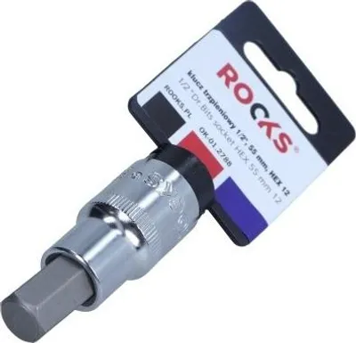 Produktbild von Stecknuss HEX 12, 1/2 Zoll Antrieb, 55 mm Länge, Chrom-Vanadium-Stahl