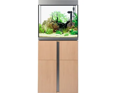 Produktbild von Aquariumkombination Fluval Siena 166 mit LED-Beleuchtung, Heizer, Außenfilter und Unterschrank 166 l Buche 55 x 55 x 128