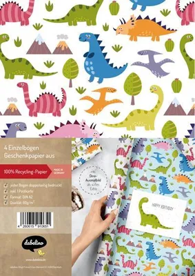 Obrázok produktu pre Sada baliaceho papiera pre deti: Dinosaury