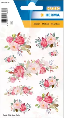 Immagine prodotto di HERMA adesivi con peonie in seta lucida – fiori colorati per decorare