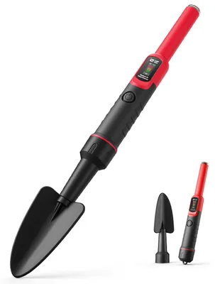 Productafbeelding van 2-in-1 metaaldetector pinpointer met graafschop, 360° detectie en IP68 waterdicht