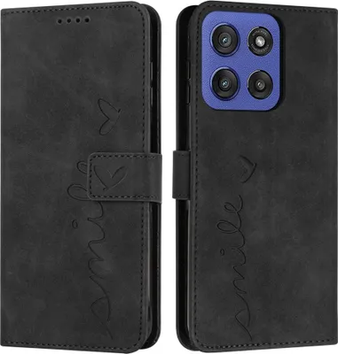 Produktbild von Motorola Edge 60 / 60 Fusion Hülle - Coverup Smile Klapphülle - Schwarz