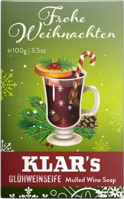 Immagine prodotto di Klar Seifen Weihnachtsseife Glühwein 100g, Cosmos zertifiziert (palmölfrei)