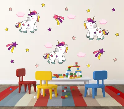 Produktbild von Einhorn Wandtattoo, 40cm, bunt, EtikettenStar, 4058499657249-LO-EINHORN-10010-40-1