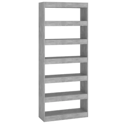 Image de Bibliothèque/Séparateur de pièce Gris béton Bois d'ingénierie