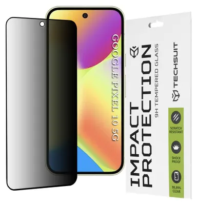 Obrázek produktu pro Techsuit – 111D Privacy Full Glue ochranné sklo pro Google Pixel 10 – černé