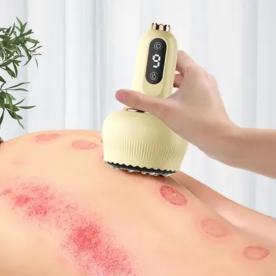 Produktbild von Elektrisches Schröpfgerät Schröpftherapie Guasha Schröpfmassage Vibration Wiederaufladbar Schröpfgerät Massagegerät, 9 Stufen einstellbarer Temperatur