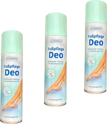 Produktbild von 3x200 ml Vitawohl Fuß Deo mit Provitamin B5
