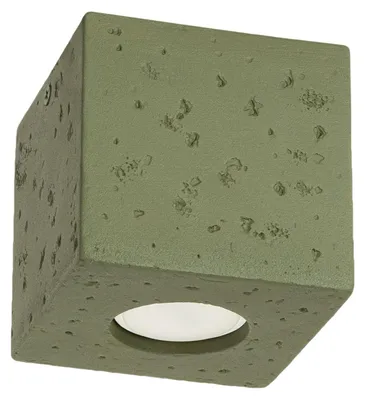 Produktbild von Aufputz Deckenspot Beton Olivgrün GU10 quadratisch stilvoll wohnlich akzentuiert Büro Küche Flur B:10 cm Deckenstrahler Deckenlampe