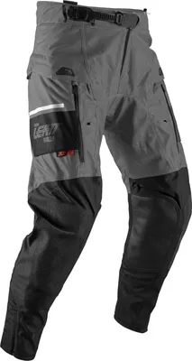 Image de Pantalon de moto textile Leatt ADV Rally 7.5 HydraDri, imperméable, noir/gris, taille L