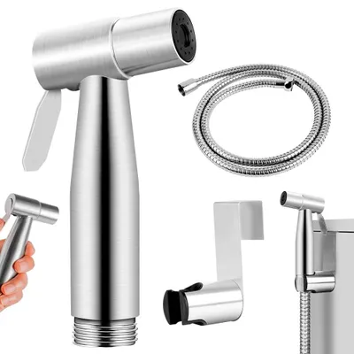 Produktbild von Tragbares Bidet-Sprühset mit Edelstahl-Handbrause