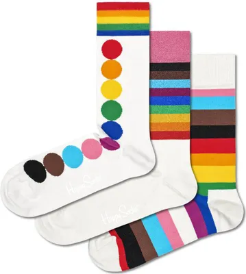 Produktbild von Happy Socks 3er Pack Uni Socken - Geschenkbox, gemischte Farben Pride 41-46