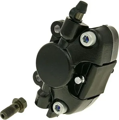 Produktbild von Bremssattel vorne schwarz komplett mit Bremsbelägen kompatibel für Piaggio Zip 2