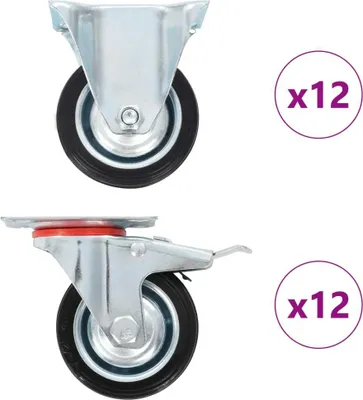 Obrázok produktu pre 24 ks kolieska 75 mm