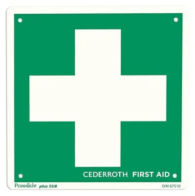Produktbild von CEDERROTH Hinweisschild "Rettungszeichen" 200 x 200 mm nachleuchtend