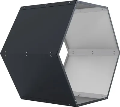Zdjęcie produktu dla Wiata na drewno G21 HEX 53 - 92 x 60 cm, antracytowa