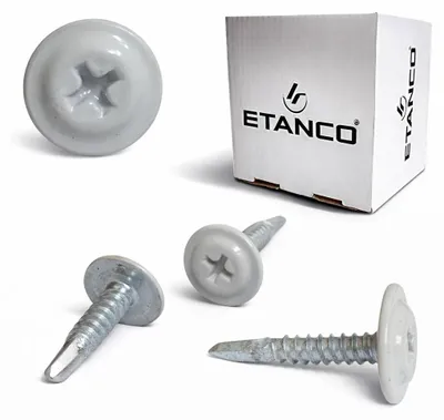 Immagine prodotto di Viti autoperforanti ETANCO GM-B per tetti in acciaio, RAL 7035 grigio chiaro, 4,2 x 16 mm, 250 pezzi