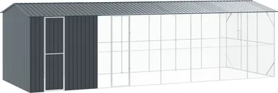 Produktbild von Möbel Voliere mit Erweiterung Anthrazit 310x838x247 cm Stahl - Vogelkäfige 3325164