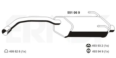 Produktbild von ERNST 551069 Endschalldämpfer für FIAT 500 (312) Auspuff