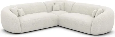 Produktbild von Bouclé Ecksofa Gaia Weiß