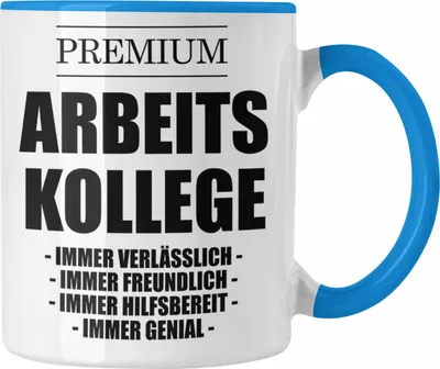 Produktbild von Trendation - Lieblingskollege Premium Kollege Lustige Tasse für Kollege zum Geburtstag als Geschenk mit Sprüchen (Blau)