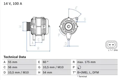 Produktbild von BOSCH 0 986 049 020 Generator x