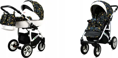 Produktbild von BabyLux® Tropical | 2in1 Kinderwagen Set | Gold Deer | Kombikinderwagen | Kinderwagenset | Buggy