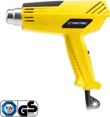 Produktbild von TROTEC Heißluftgebläse / Heißluftpistole HyStream 200 (2.000 Watt) bis max. 550 °C mit vielseitig einsetzbarem Vorsatzdüsen-Set