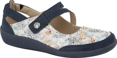 Produktbild von Boulevard Damen Mary-Jane-Schuhe, Leder/Wildleder DF1567 (38 EU) (Blau)