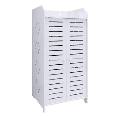Produktbild von Schuhschrank mit 4 Ebenen 90 x 40 x 35 cm 2 Türen Weiß