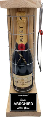 Produktbild von Moet - Zum Abschied alles Gute - Eiserne Reserve Gitterkäfig Geschenk zum Abschied