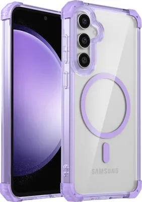 Immagine prodotto di Custodia magnetica per Samsung Galaxy S23 FE Compatibile con Magsafe Protezione militare antiurto Custodia trasparente per cellulare Viola