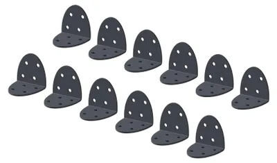 Image de Alberts 841263 Raccord d'angle, Ovado, gris graphite plastifié, 40 x 40 x 40 mm, set de 12 pièces