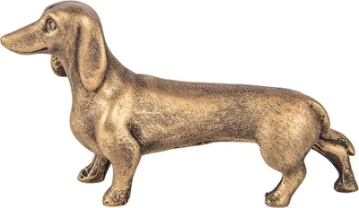 Produktbild von Clayre & Eef Dekorationsfigur Hund 14x4x8 cm Braun Kunststoff