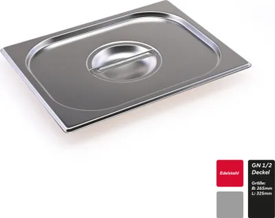 Produktbild von GN Edelstahl Deckel zu 1/2 GN Behälter
