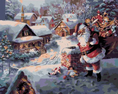 Produktbild von Zuty - Malen nach Zahlen - SANTA CLAUS MIT GESCHENKEN, 40x50 cm, ohne Keilrahmen