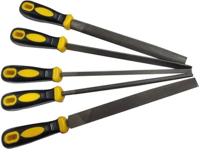 Produktbild von 5 Stk Nadelfeilen Schlüsselfeilen Nadel Feile Raspel 105-105-120 Metallfeile 8"