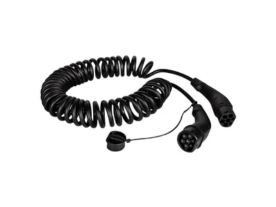 Obrázok produktu pre LogiLink EVC0112, Čierna, Type 2, Type 2, Čierna, Uhlové, Uhlové