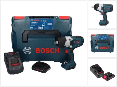 Image de Bosch GDS 18V-1000 Professional Visseuse à chocs sans fil 18 V 1000 Nm BITURBO Brushless + 1x batterie ProCORE 4,0 Ah + chargeur + L-Boxx