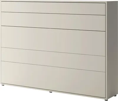 Produktbild von MIRJAN24 Wandklappbett Bed-Concept BC-04 140x200 Horizontal, Stilvoll Funktionsbett mit Leistenlattenrost (Farbe: Cashmere)