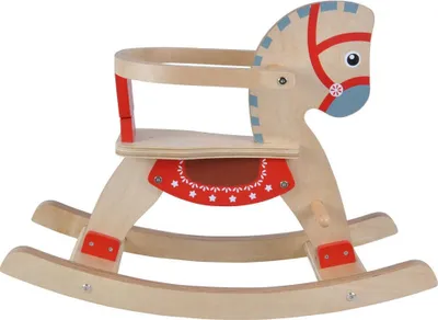 Produktbild von Bandits & Angels Schaukelpferd mit abnehmbarer Halterung ab 1 Jahr – Sitzhöhe 28 cm – Holzschaukelpferd – Für Jungen und Mädchen – Schaukeltier