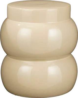 Produktbild von Mica Decorations Vendi Beistelltisch - H40 x Ø35 cm - Keramik - Creme