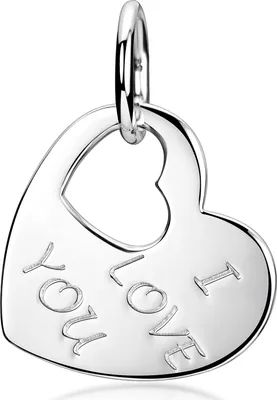 Produktbild von MATERIA Herz Anhänger Silber 925 - Damen Schmuck mit I Love You Gravur inkl. Geschenk-Etui KA-282-Silber