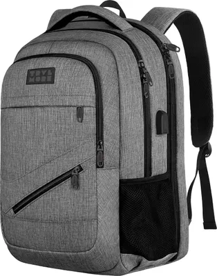 Produktbild von TRVLMORE 36L Rucksack - Rucksack mit 17 Zoll Laptopfach - Schulrucksack - Spritzwassergeschützt - Herren und Damen - Jungen und Mädchen - Grau